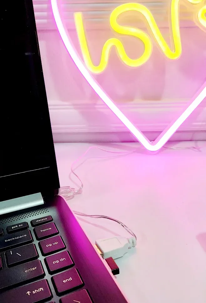 Lampara decorativa con Forma de corazón