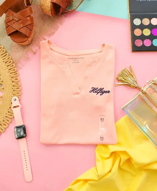 Blusa Tommy Hilfiger para dama color coral