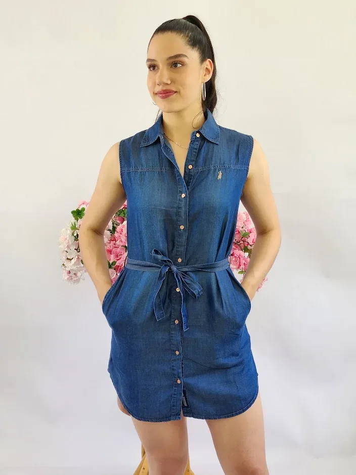 Vestido Cambridge Polo Club para dama color azul