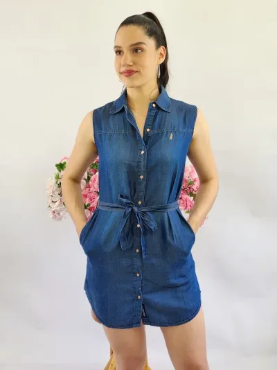 Vestido Cambridge Polo Club para dama color azul