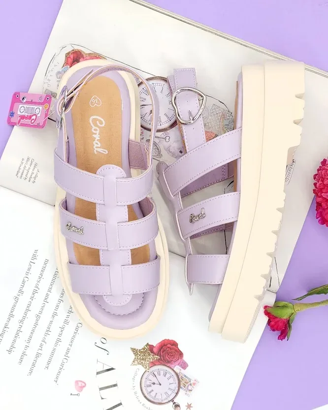 Sandalias Coral para dama Helga LAVENDER PU