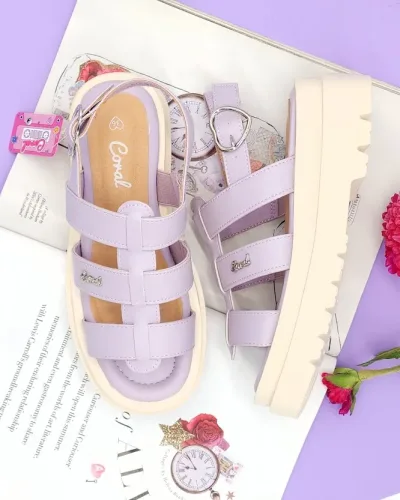 Sandalias Coral para dama Helga LAVENDER PU
