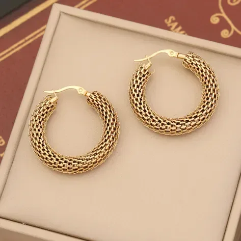 Argollas de acero inoxidable para dama