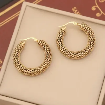 Argollas de acero inoxidable para dama