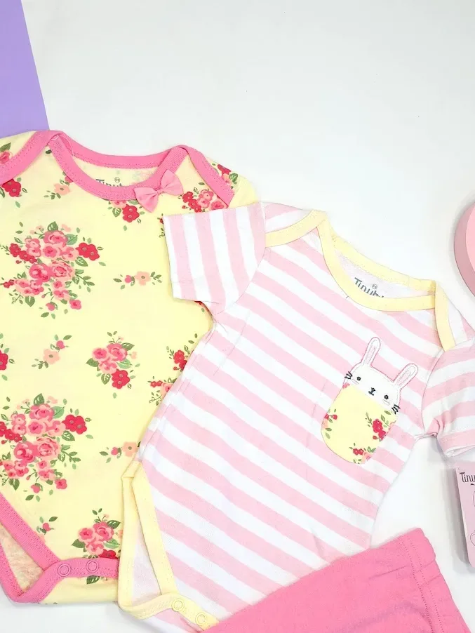 Conjunto para niña tonos rosados
