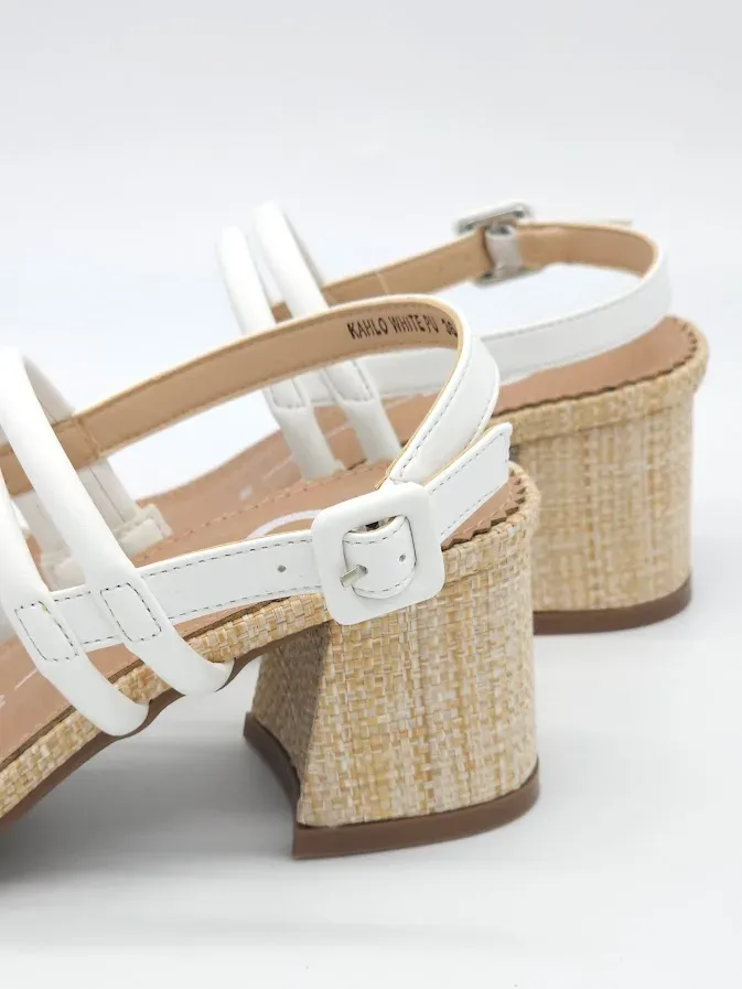 Tacones Kahlo Promise para dama color blanco