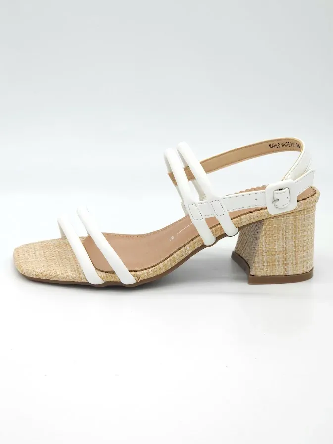 Tacones Kahlo Promise para dama color blanco