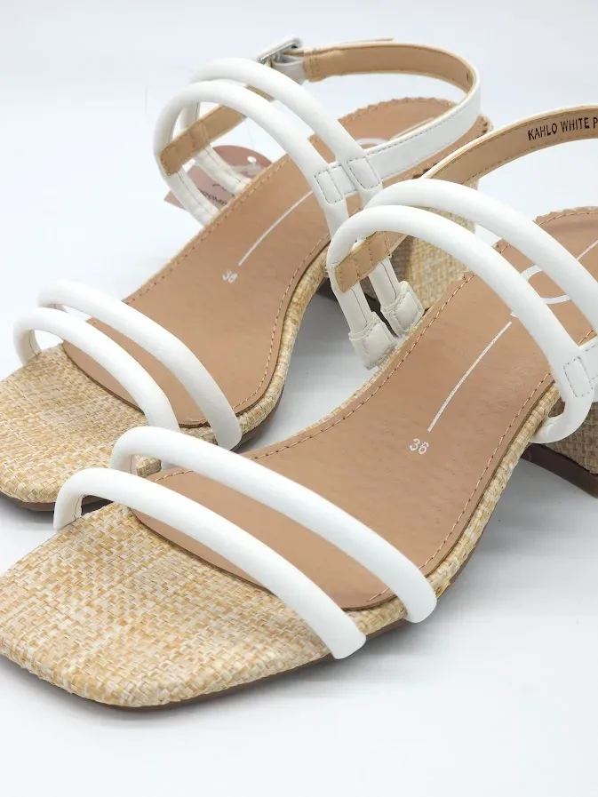 Tacones Kahlo Promise para dama color blanco