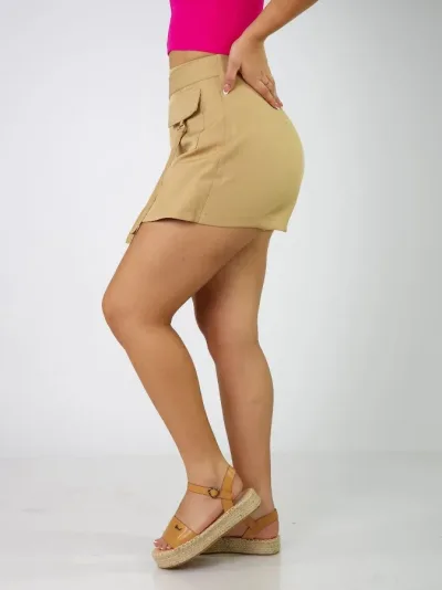 Short enagua  para dama color café