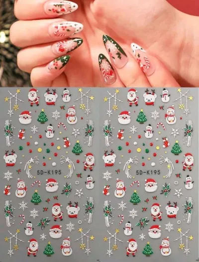 2 piezas de pegatinas navideñas