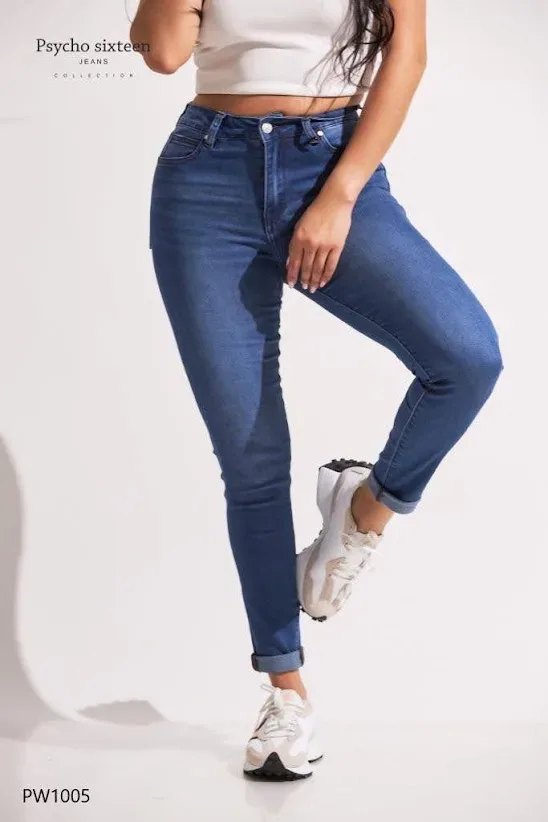 Jeans PSYCHO SIXTEEN para dama high rise, skinny PW1005