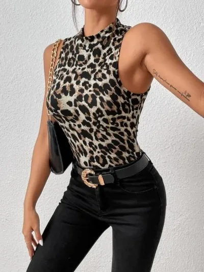 Blusa para dama estampado leopaerdo