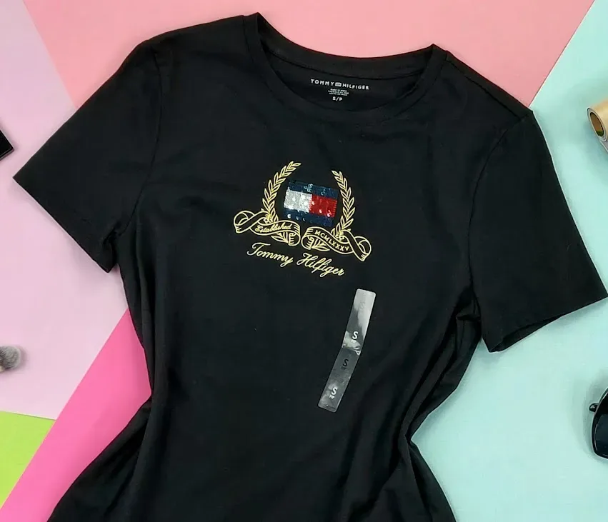 Camiseta Tommy Hilfiger para dama color negro