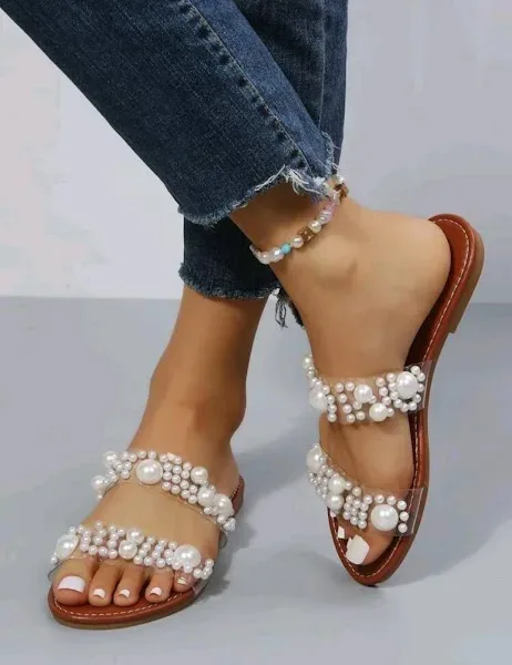 Sandalias para dama color blanco