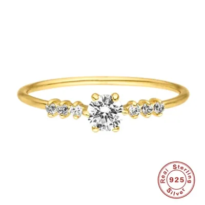 Anillo de Plata Esterlina  para dama color dorado