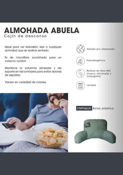 Almohada Abuela Relaxtech color al azar