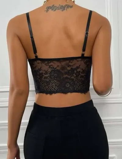 Crop Top para dama color negro