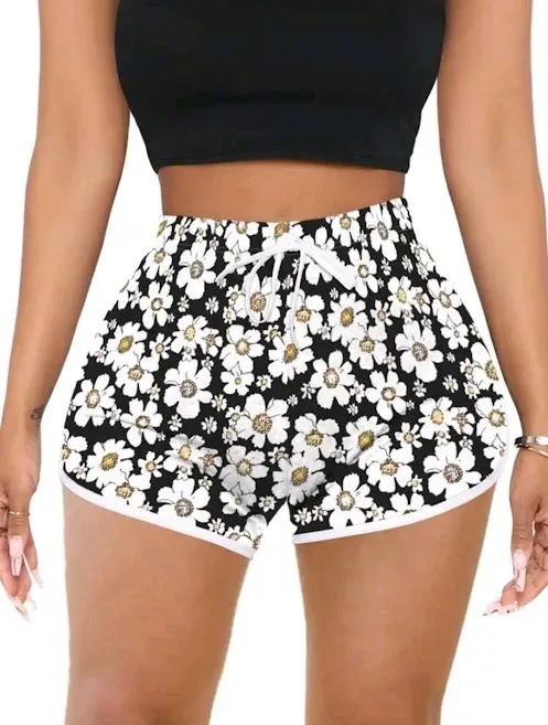 Short para dama con estampado floral