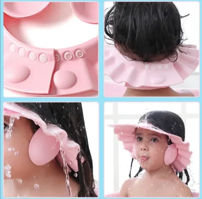 Gorro de baño para bebés color rosa