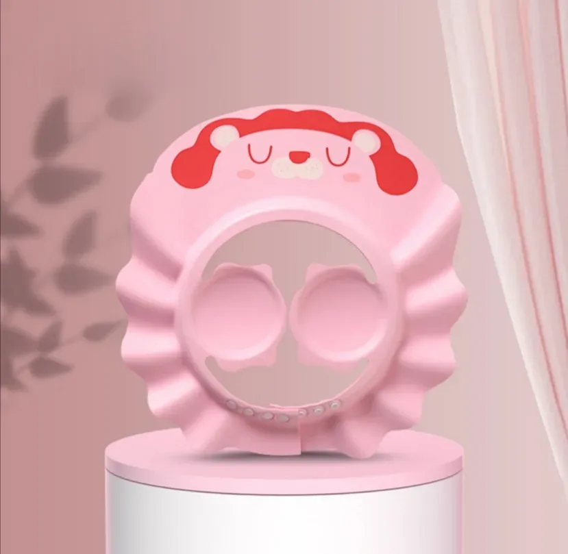 Gorro de baño para bebés color rosa
