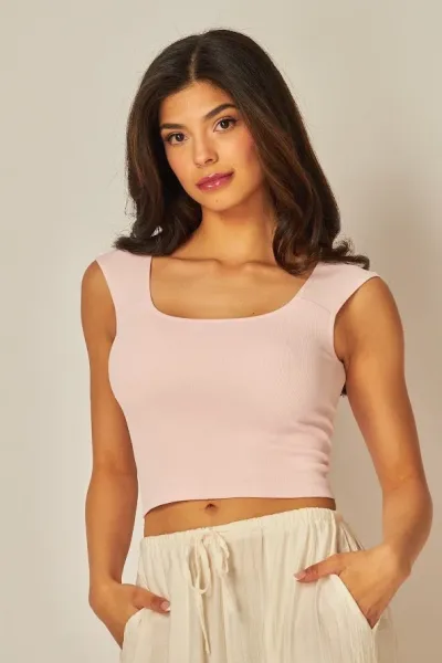 Crop top para dama rosa