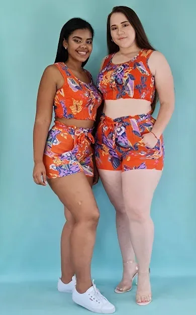 Conjunto para dama color naranja