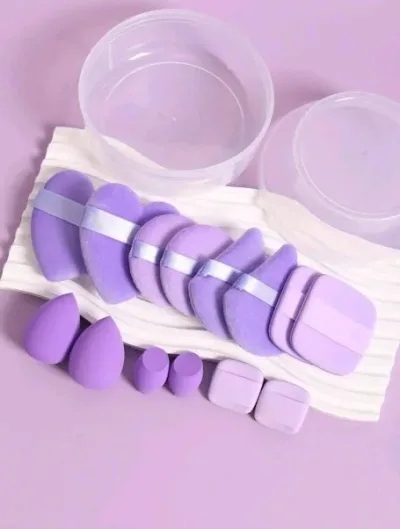 Set de esponjas para maquillaje color morado
