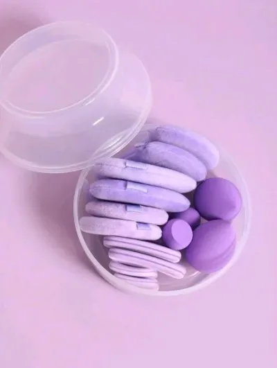 Set de esponjas para maquillaje color morado