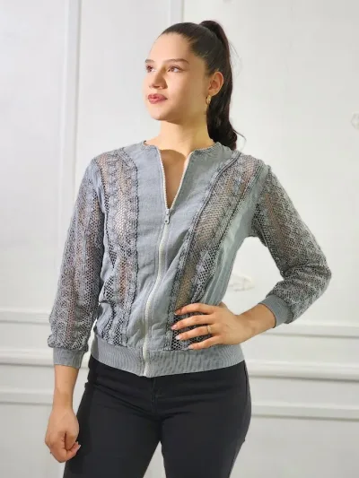 Abrigo Cotton Natural para dama color gris