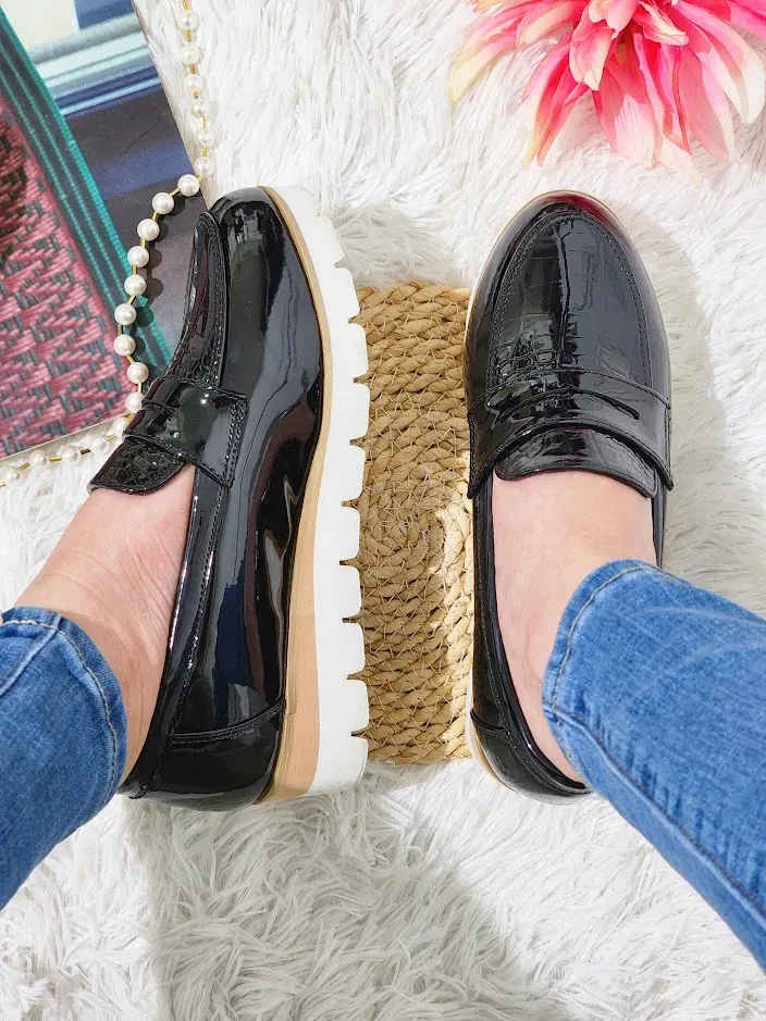 Zapatos para dama Elena Black Pat