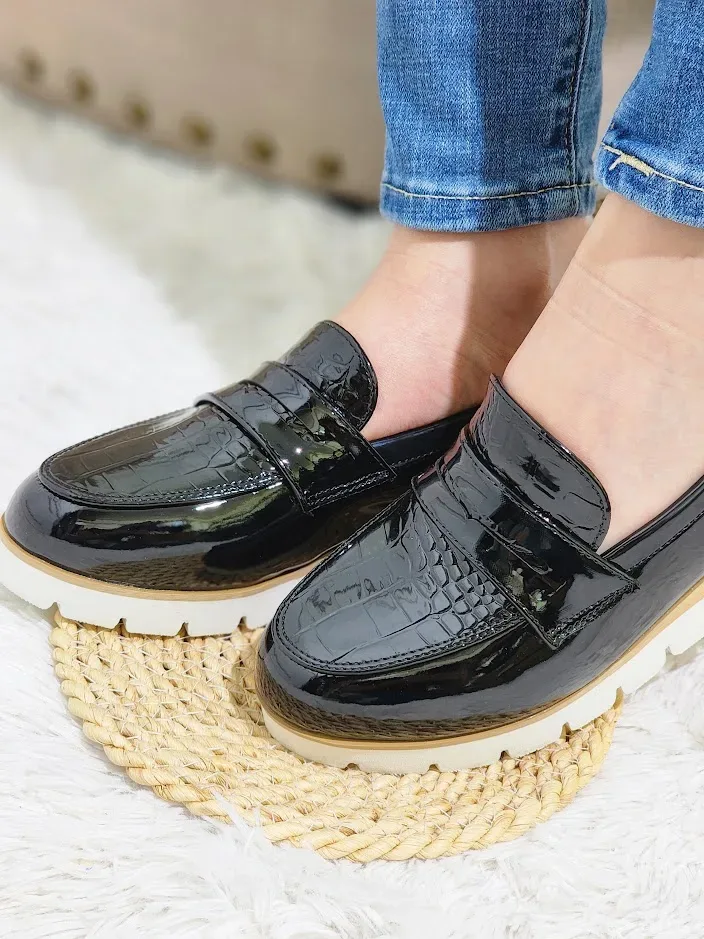 Zapatos para dama Elena Black Pat