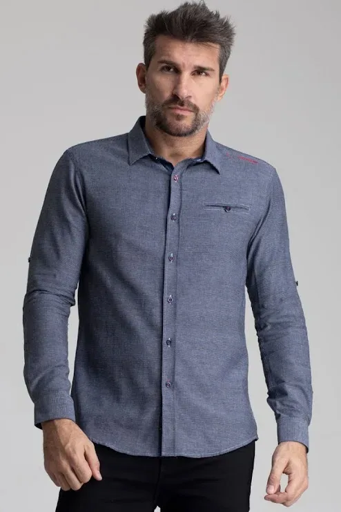 Camisa Hummer para caballero color azul oscuro