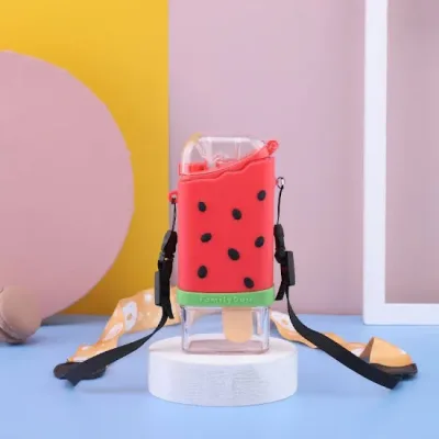 Botella de plástico diseño de sandia multicolor