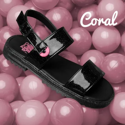 Sandalias Coral Melia Black para niña
