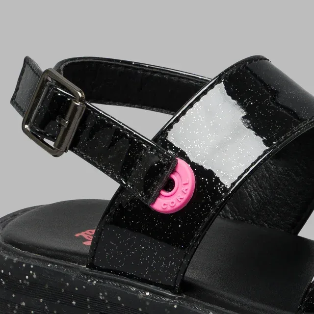 Sandalias Coral Melia Black para niña