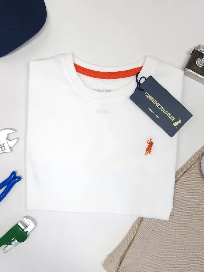 Camiseta Cambrige Polo para niño color blanco