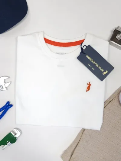 Camiseta Cambrige Polo para niño color blanco