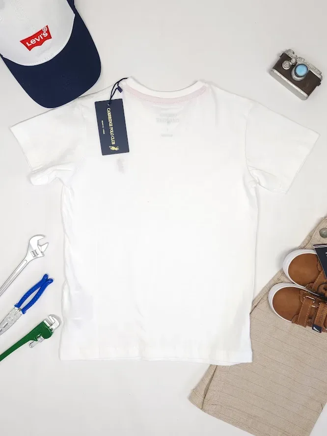 Camiseta Cambrige Polo para niño color blanco