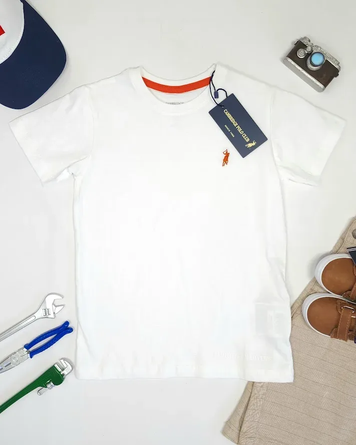 Camiseta Cambrige Polo para niño color blanco