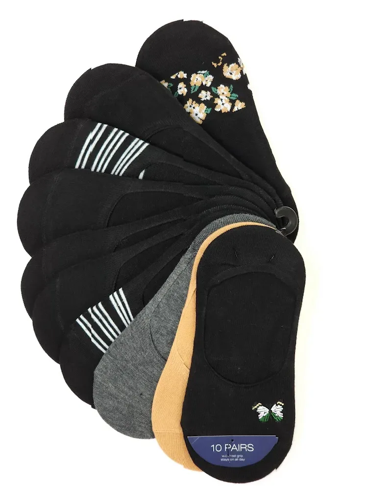 Set 10 pares de calcetas Adrianne Vittadini para dama multicolor