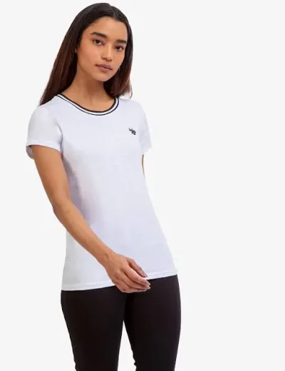 Camiseta U.S Polo para dama color blanco cuello redondo