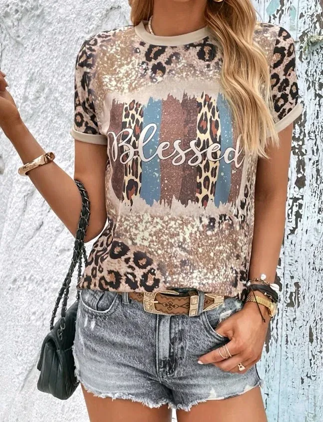 Camiseta para dama animal print