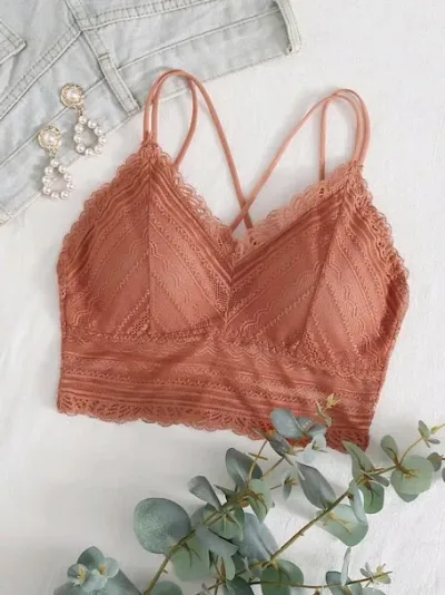 Bralette para dama color naranja