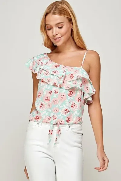 Blusa para dama diseño floral multicolor