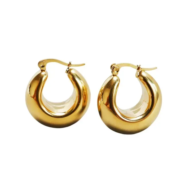 Argollas acero inoxidable para dama