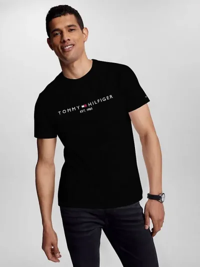 Camiseta Tommy Hilfiger para caballero color negro
