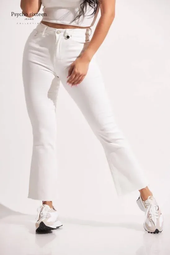Jeans PSYCHO SIXTEEN para dama slim fit acampanado PW1011