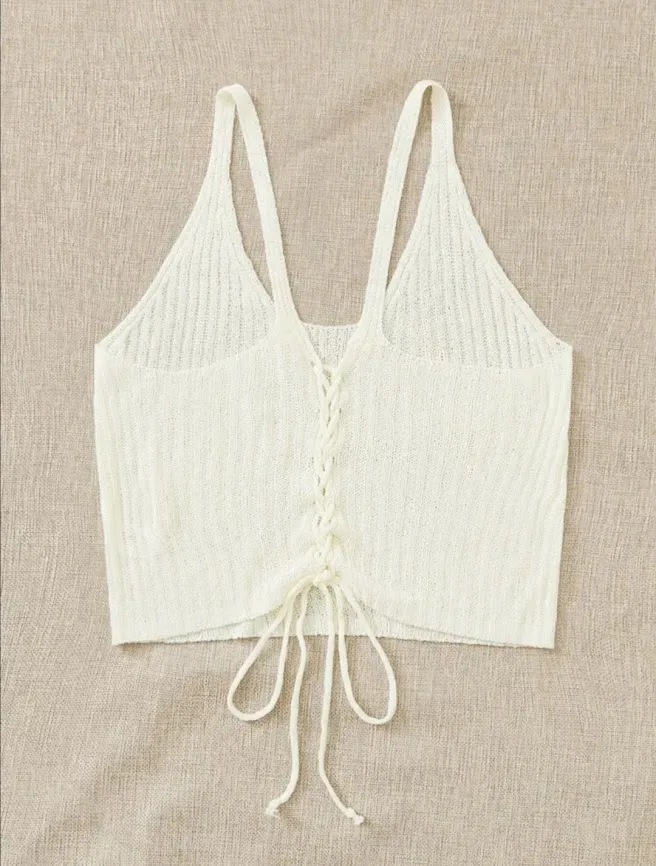 Crop Top para dama color blanco hueso