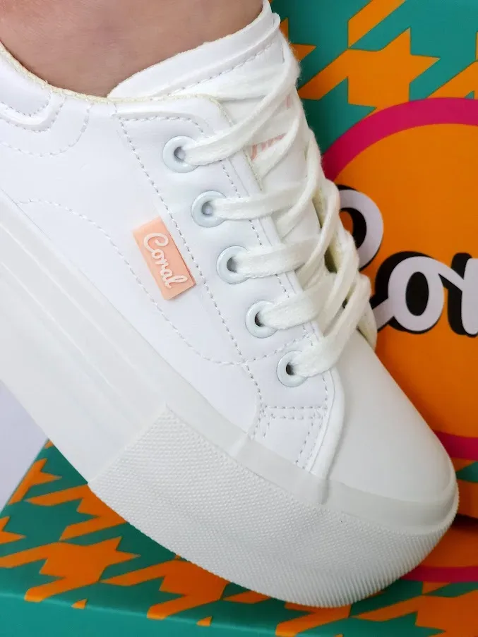 Tenis Coral para dama color blanco Kylie 2 White