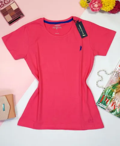 Camiseta Polo cambrige para dama color fucsia